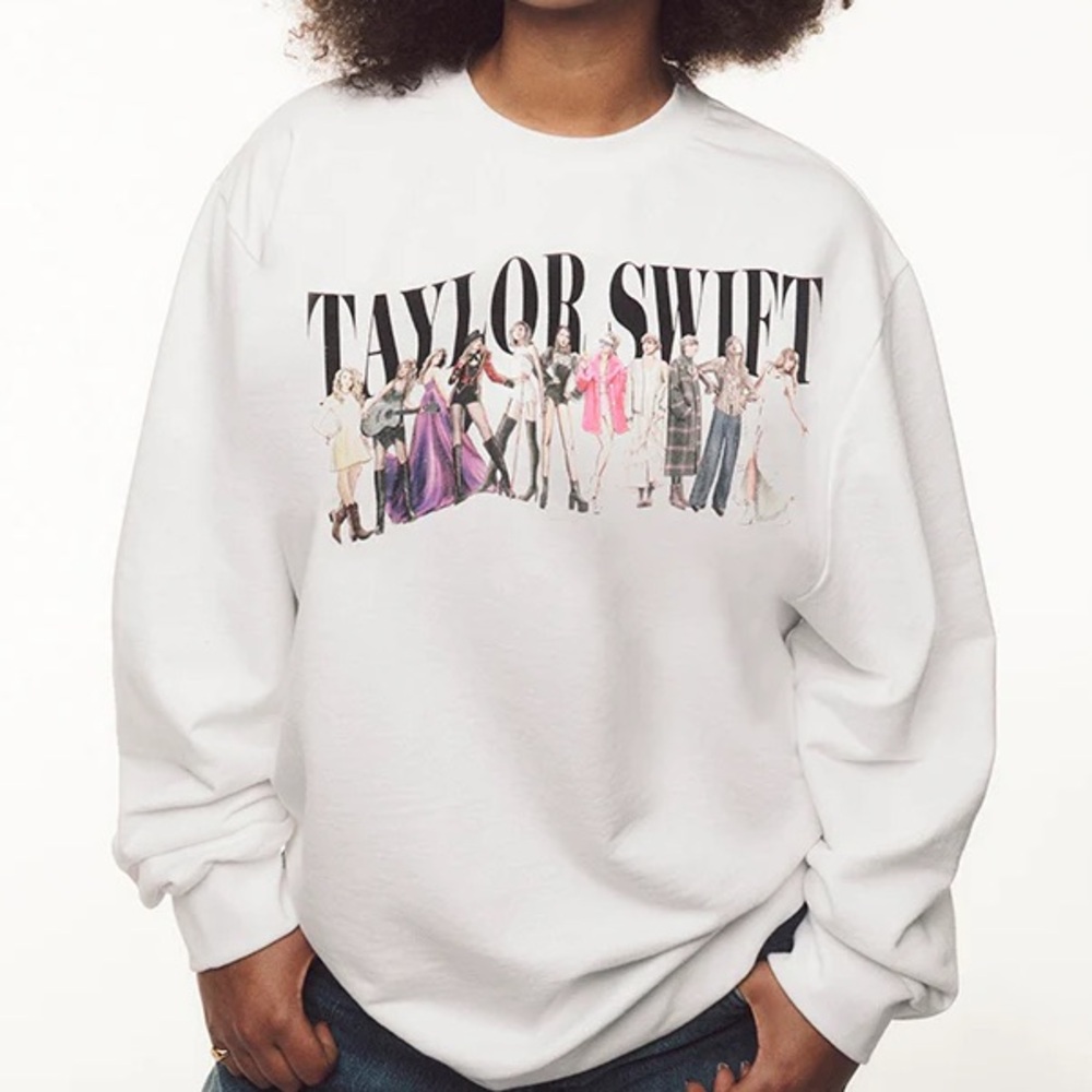 🆕 Taylor Swift TTPD Eras white crewneck